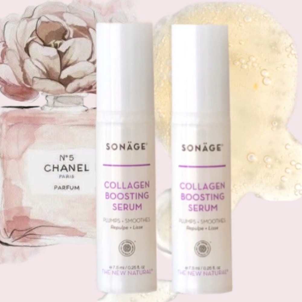 TWO (2) x Sonage Collagen Boosting Serum For Skin Plumping 15ml Total *NEW